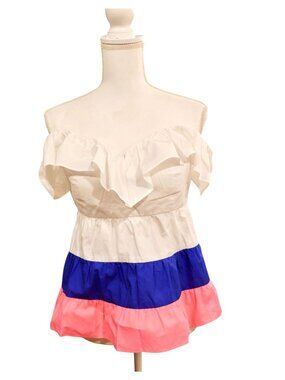 Lilly Pulitzer Emie Ruffle Top, Size 4 NWT